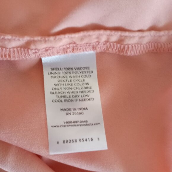 Dip Pink Floral Midi Skirt XL Side Zip Lined Elastic Waist Excellent - Picture 3 of 7